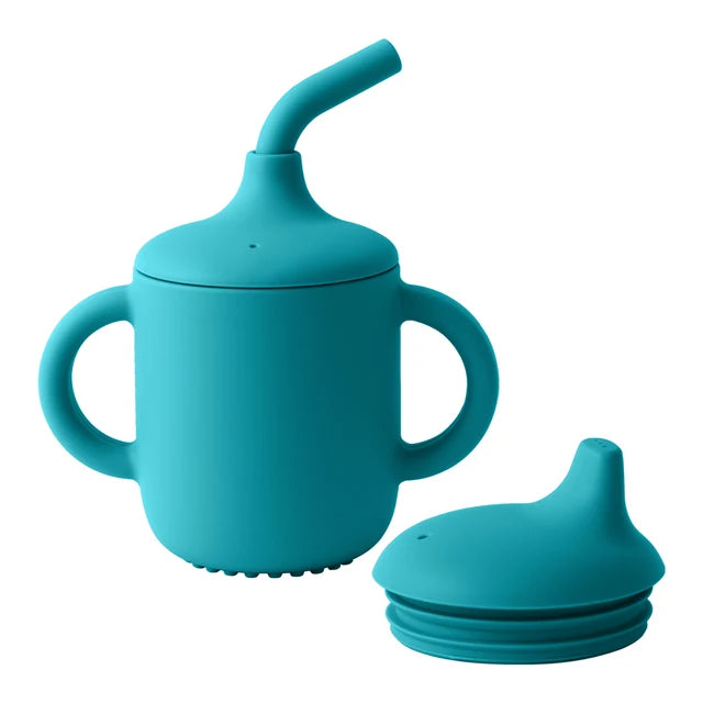 Two-Lid Silicone Infant Cup