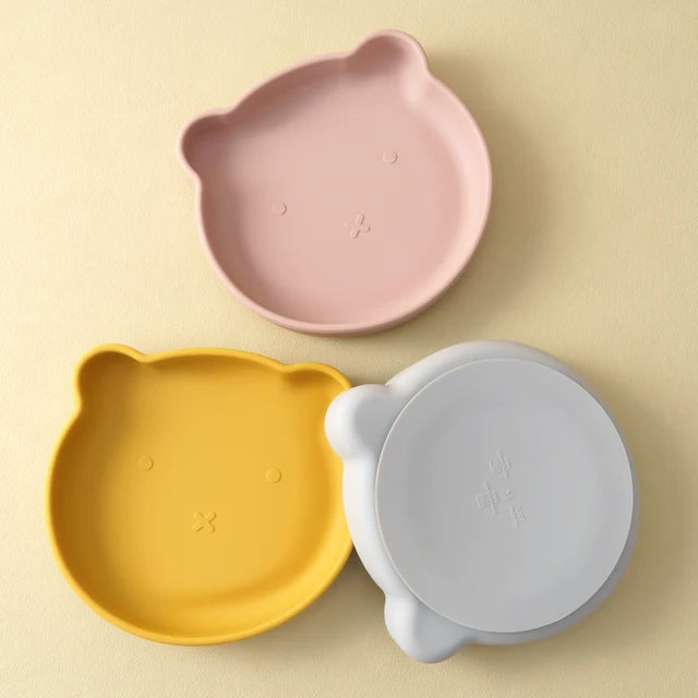 Silicone Suction Bear Dinner Plate