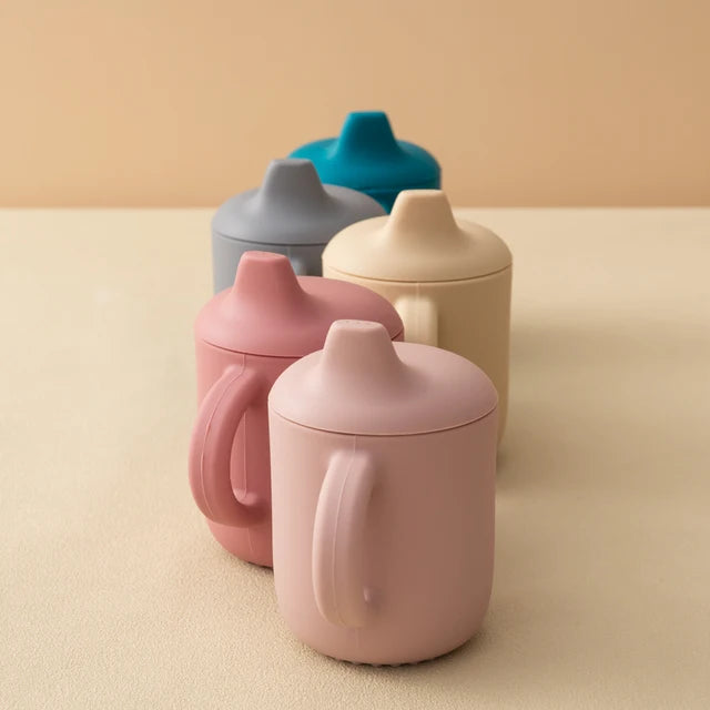 Two-Lid Silicone Infant Cup