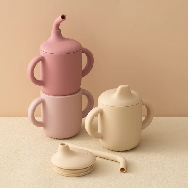 Two-Lid Silicone Infant Cup