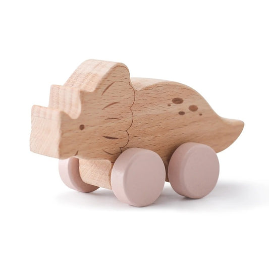 Beech Wood Dinosaur Toy Car