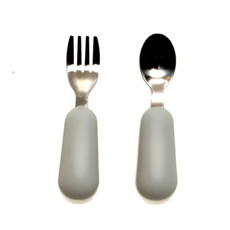 Stainless Steel and Silicone Cutlery Set