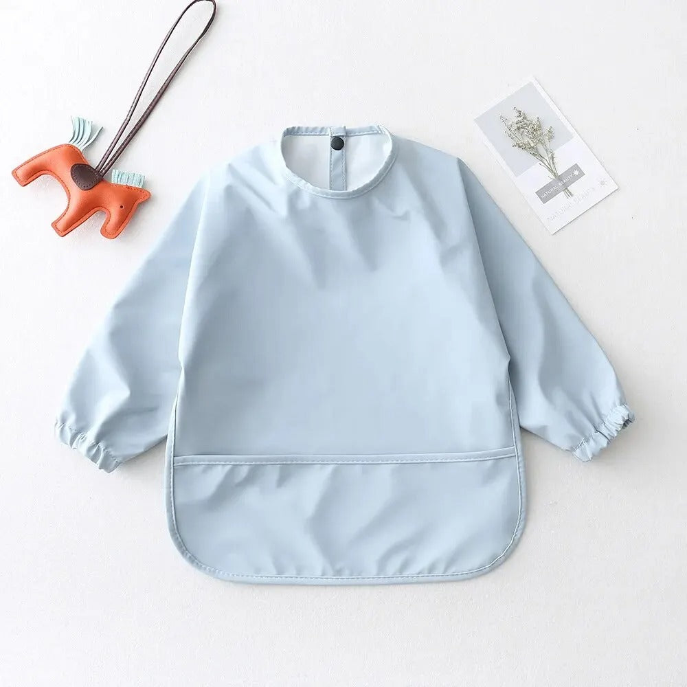 Infant Feeding Bib With Long Sleeves