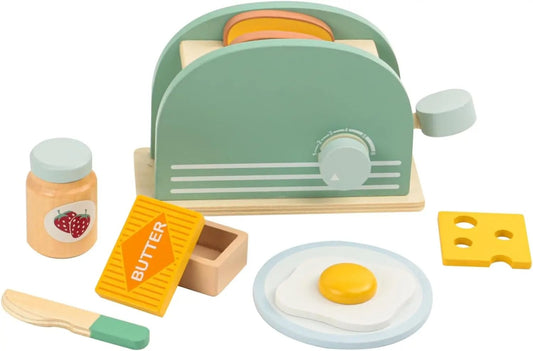 Wooden Breakfast Toaster Toy Set