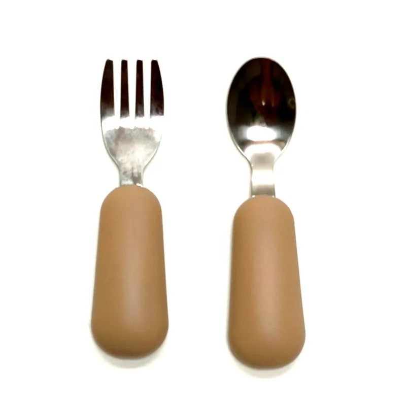 Stainless Steel and Silicone Cutlery Set