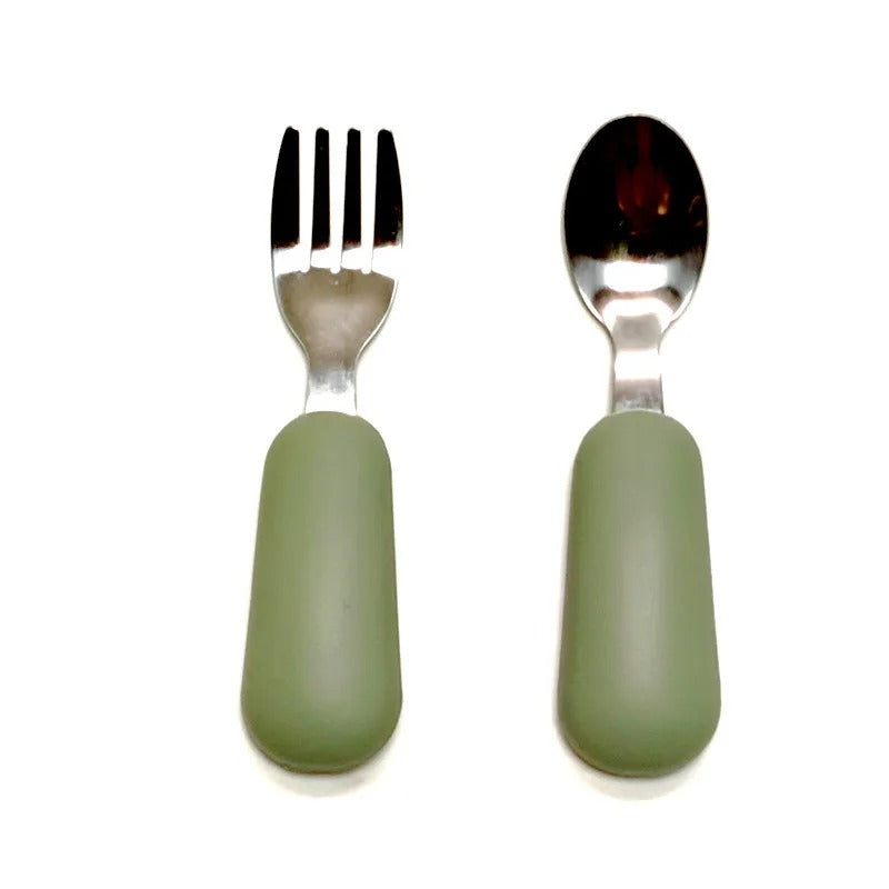 Stainless Steel and Silicone Cutlery Set