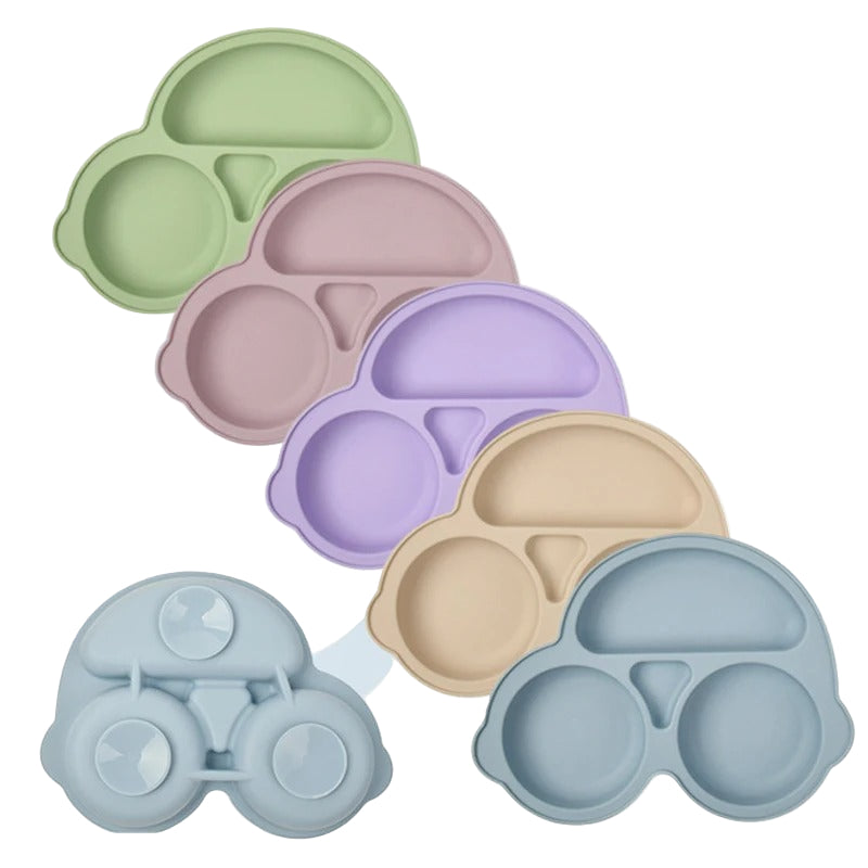 Silicone Car-Shaped Suction Dining Plate