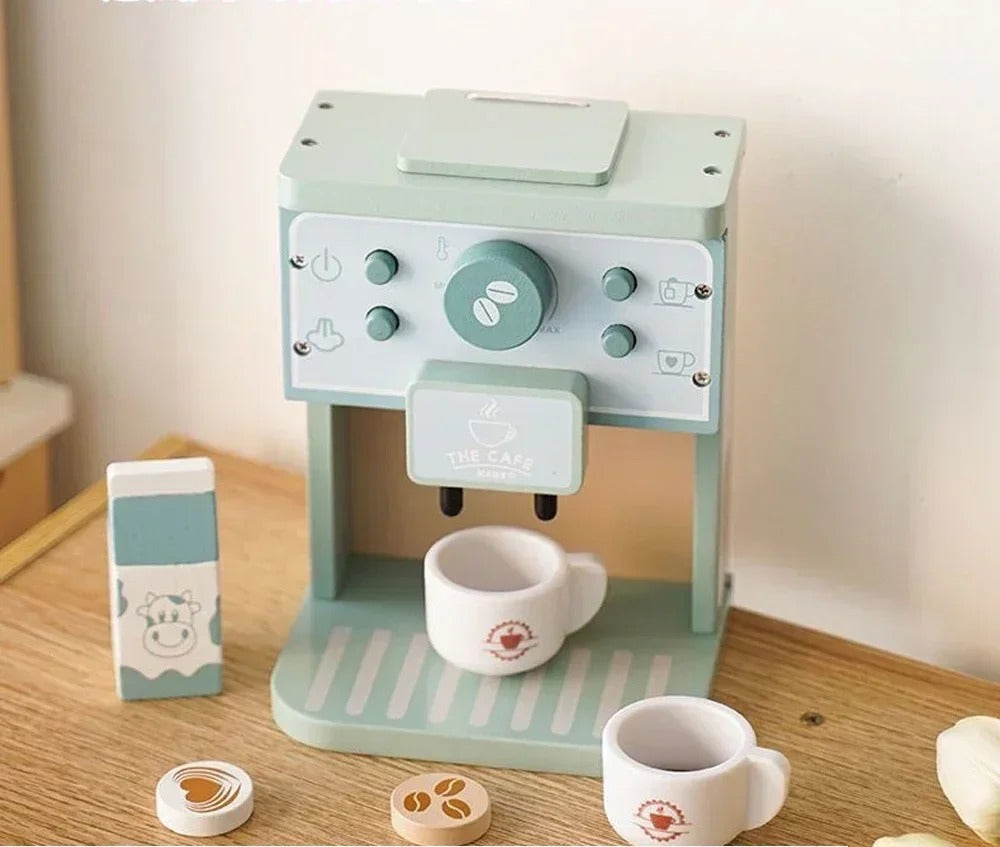 Wooden Coffee Machine Toy Set