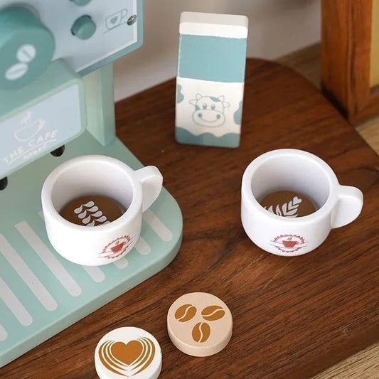 Wooden Coffee Machine Toy Set
