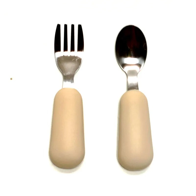 Stainless Steel and Silicone Cutlery Set