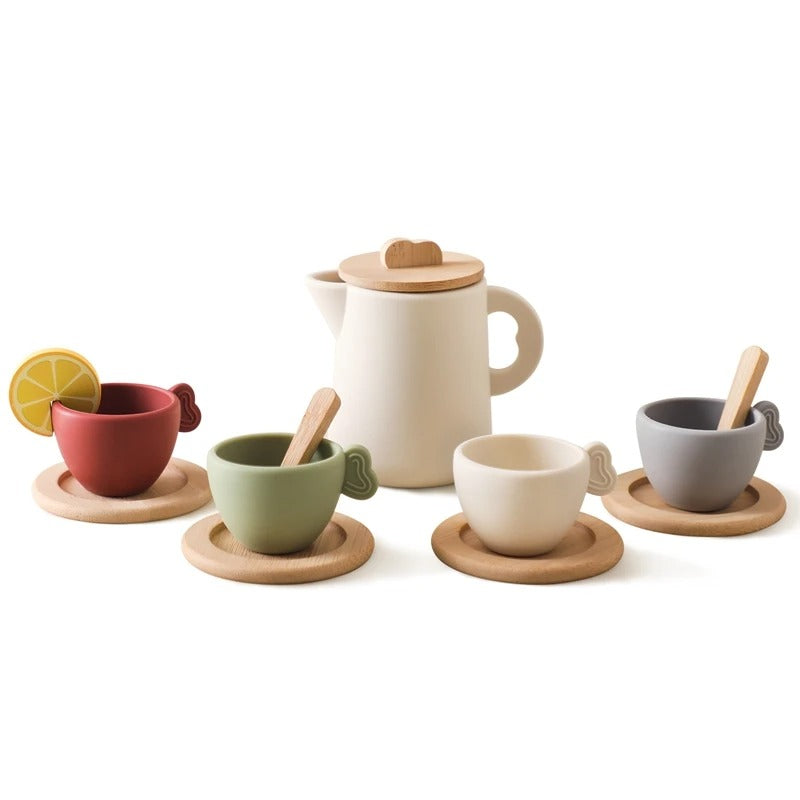 Wood and Silicone Play Afternoon Tea Set