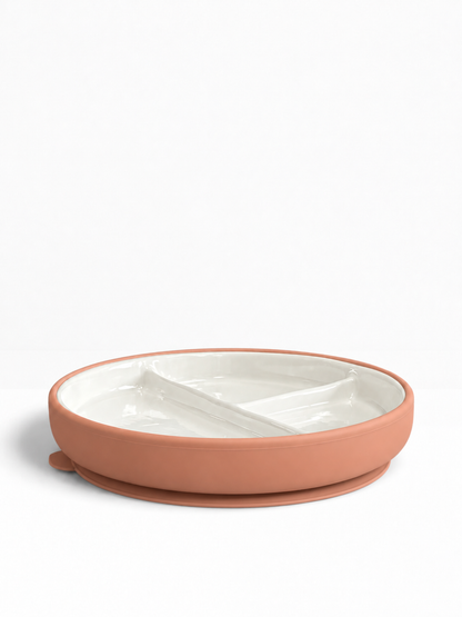 Porcelain Divider Plate with Suction Sleeve