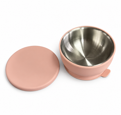 Stainless Steel Suction Bowl and Lid