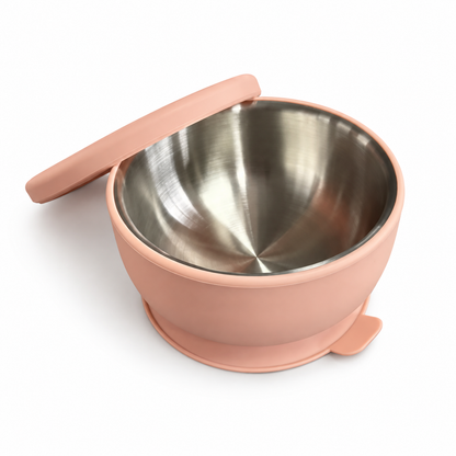 Stainless Steel Suction Bowl and Lid