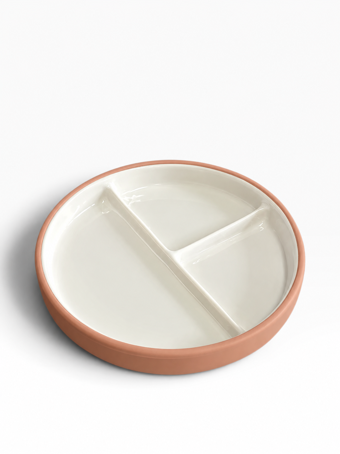 Porcelain Divider Plate with Suction Sleeve