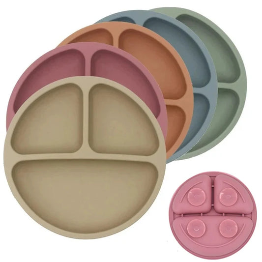 Silicone Suction Sectioned Dinner Plate