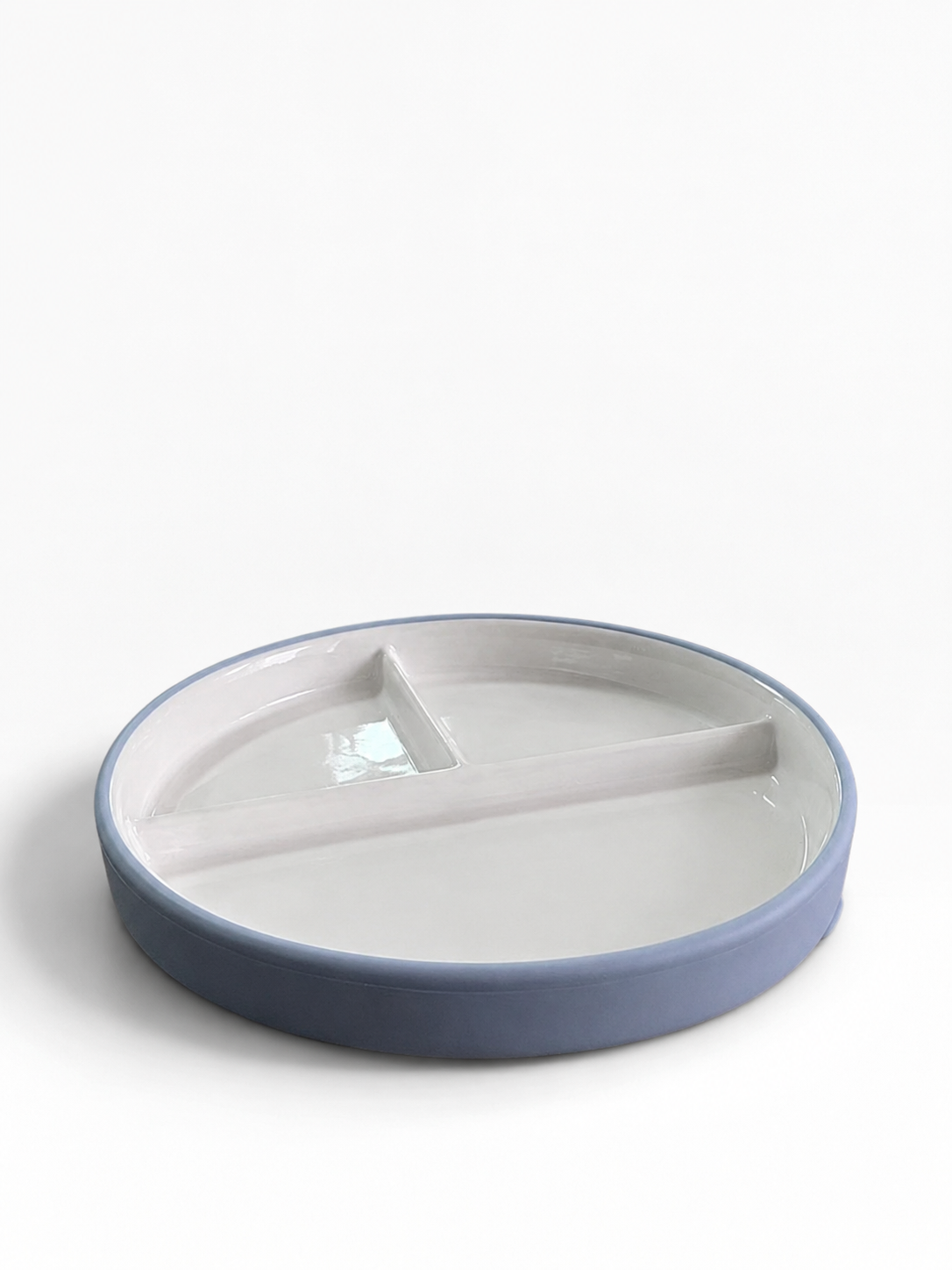 Porcelain Divider Plate with Suction Sleeve