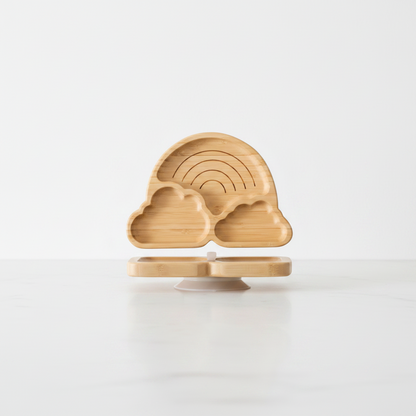 Bamboo Plate with Silicone Suction