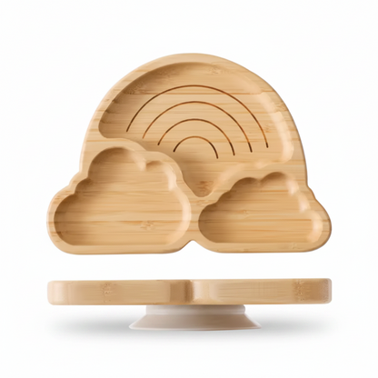 Bamboo Plate with Silicone Suction
