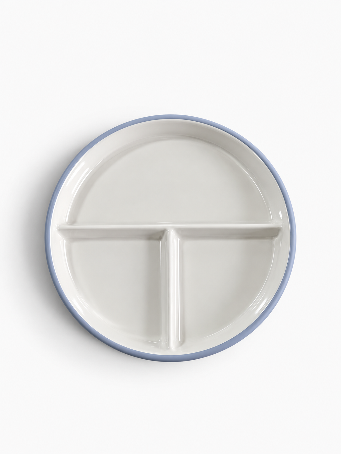Porcelain Divider Plate with Suction Sleeve