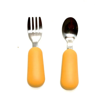 Stainless Steel and Silicone Cutlery Set