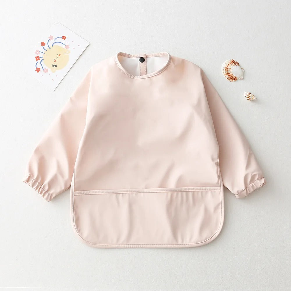 Infant Feeding Bib With Long Sleeves