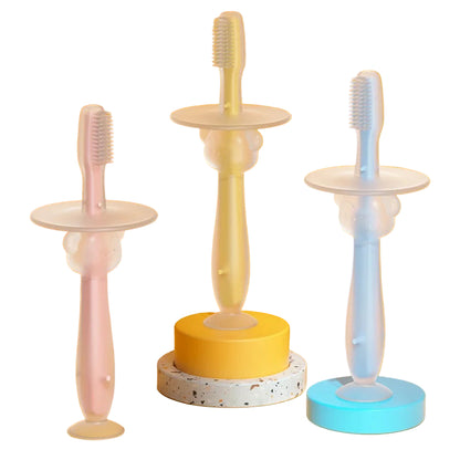 Soft Handle Flexible Silicone Baby Toothbrush