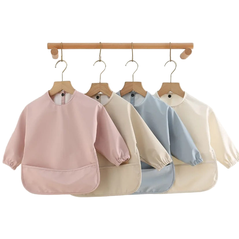 Infant Feeding Bib With Long Sleeves