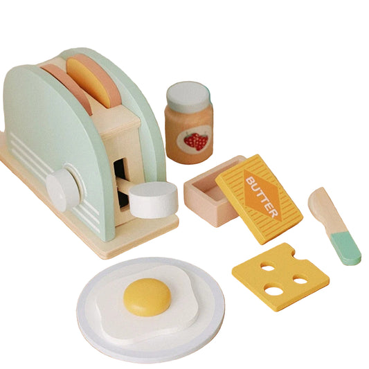Wooden Breakfast Toaster Toy Set