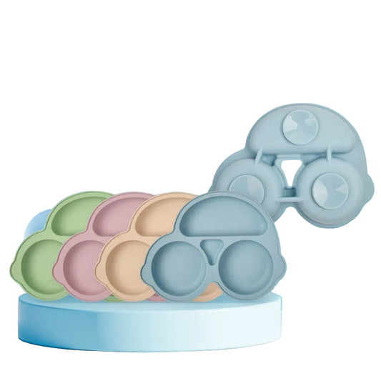 Silicone Car-Shaped Suction Dining Plate