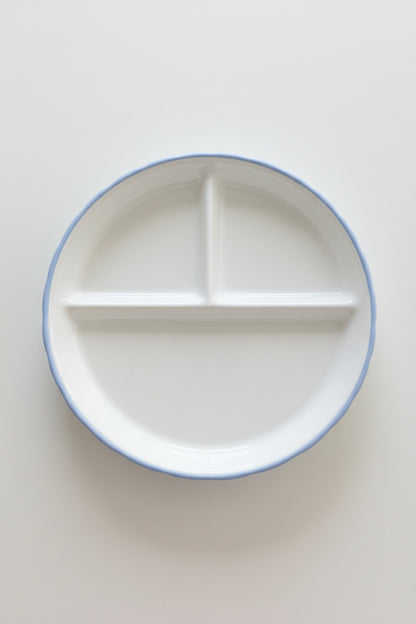 Porcelain Plate with Divider and Silicone Sleeve