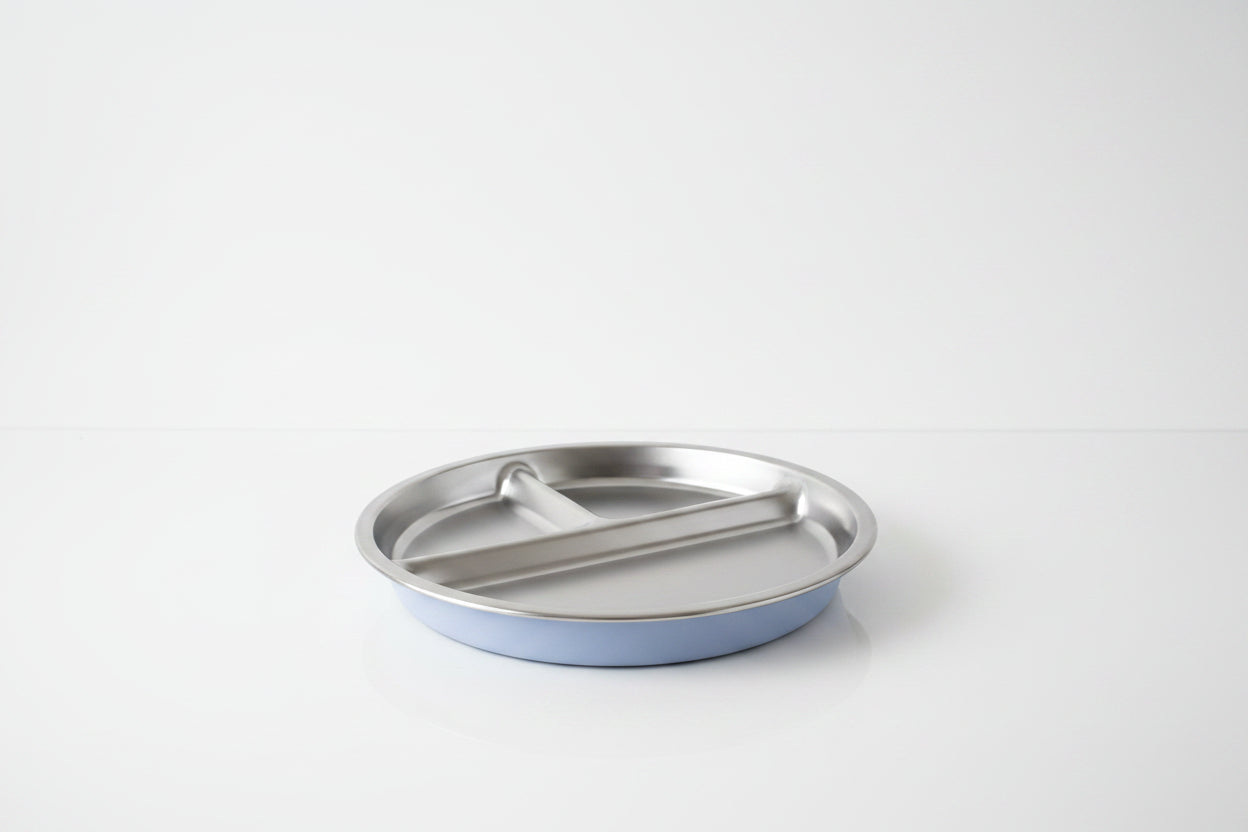 Stainless Steel Plate with Divider and Silicone Sleeve