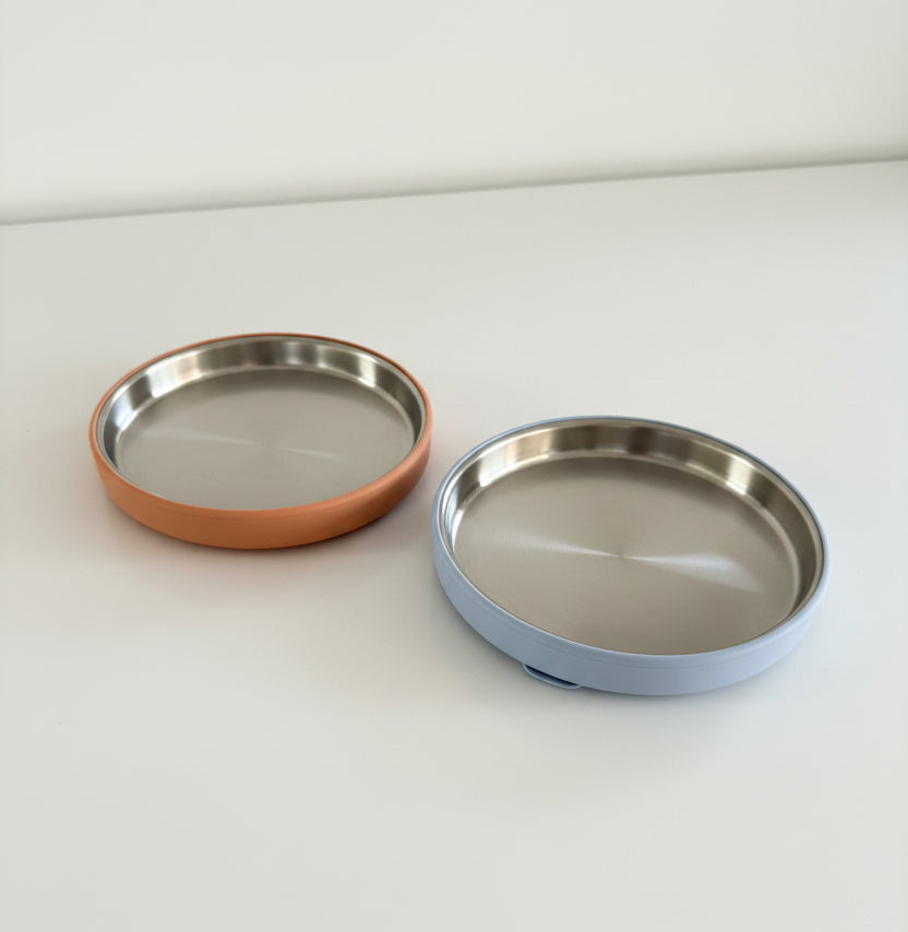 Stainless Steel Plate with Silicone Sleeve