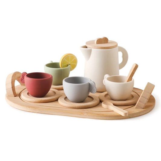 Wood and Silicone Play Afternoon Tea Set