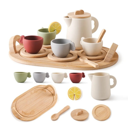 Wood and Silicone Play Afternoon Tea Set
