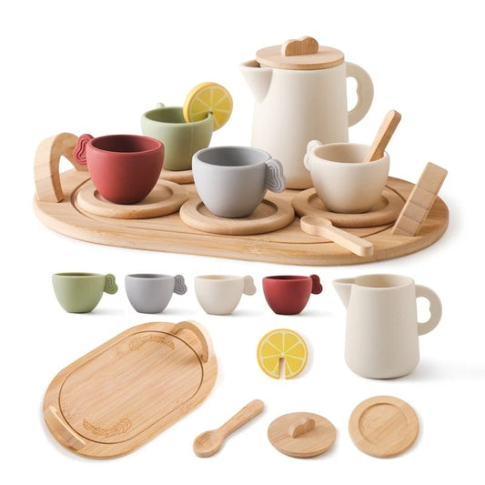 Wood and Silicone Play Afternoon Tea Set